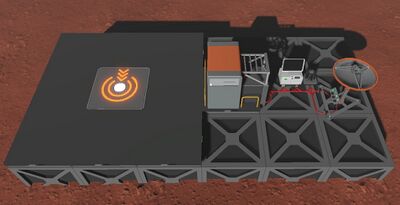 Sample layout showing the minimum required components to summon a trader
